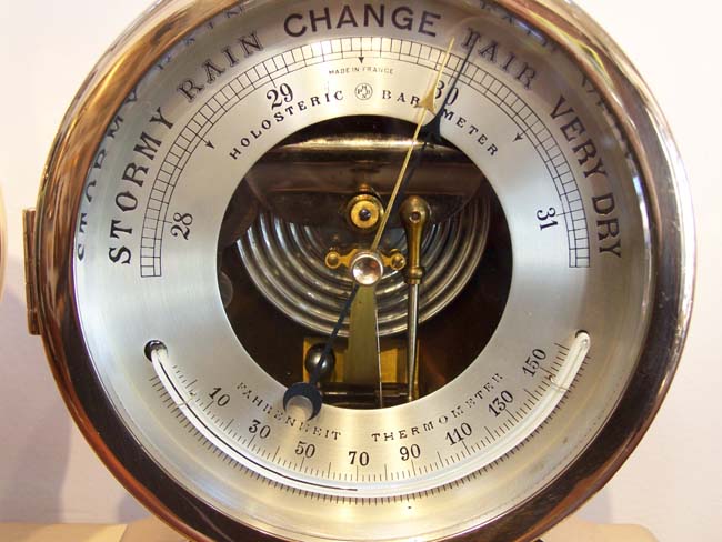 A Fine and Rare Chelsea "COLUMBUS" model combination Ships' Bell Clock and Barometer set circa 1927 — image 4